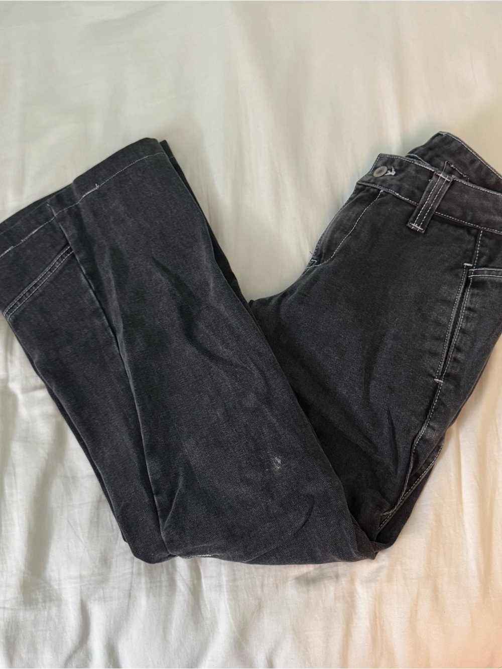 Women's Black High-Rise Straight Jeans